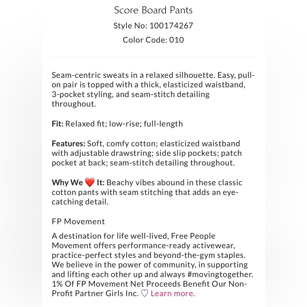 ▪️NWT Free People Score Board Pants - Picture 4 of 10